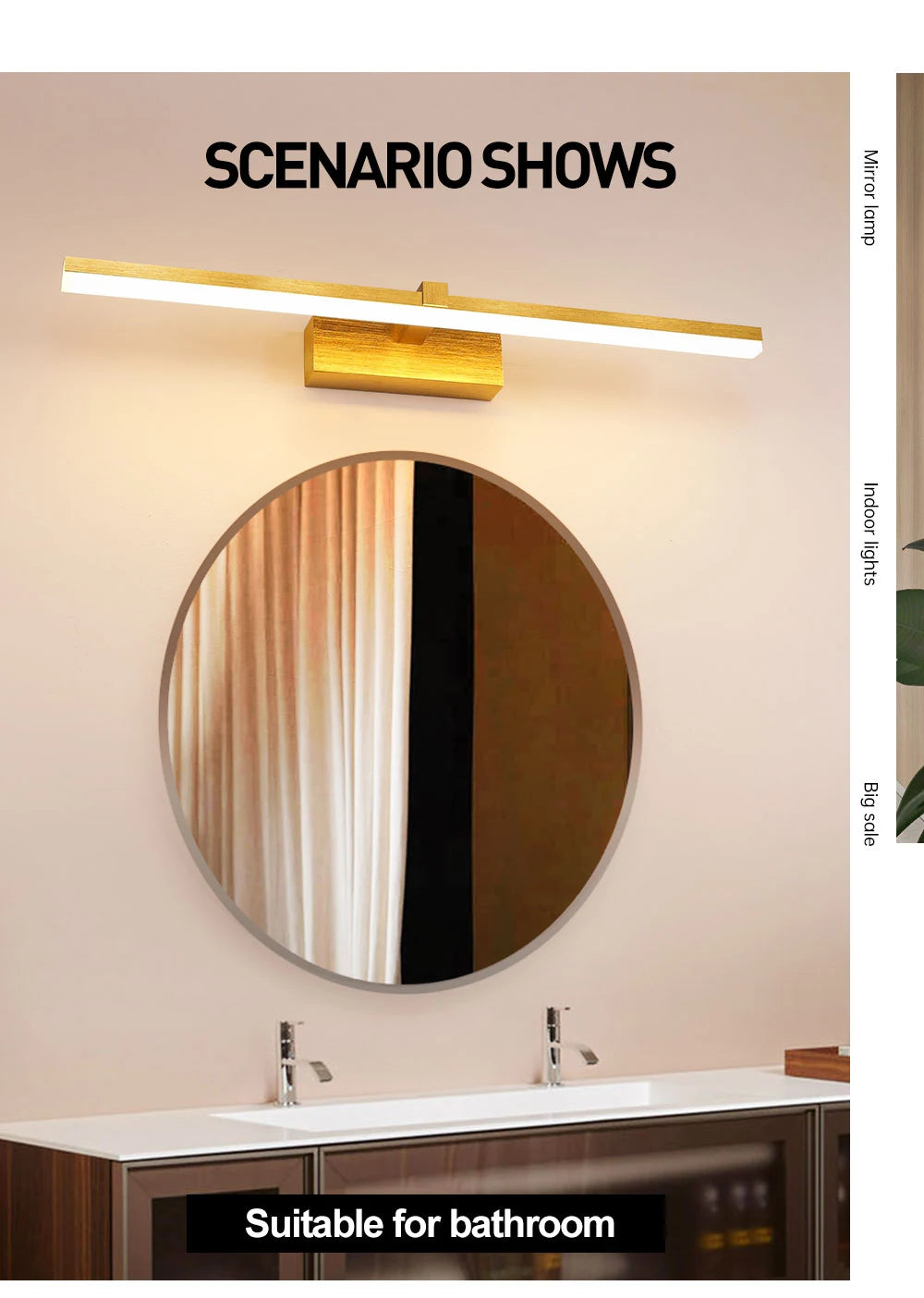 Led Wall Light Mirror in The Bathroom 8W 41W